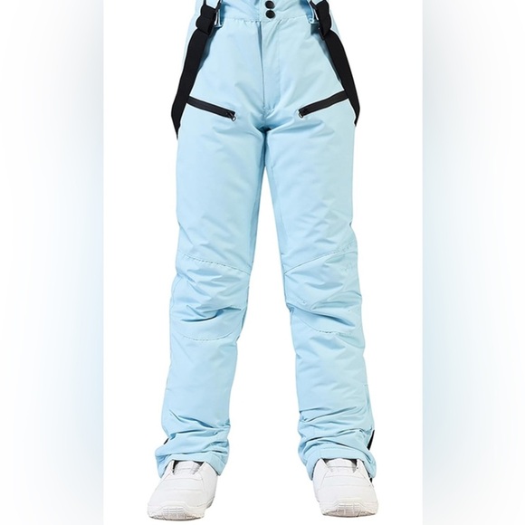 Women's Detachable Ski Bib Pants Outdoor Windproof Waterproof Snow Medium (072) - Picture 1 of 6